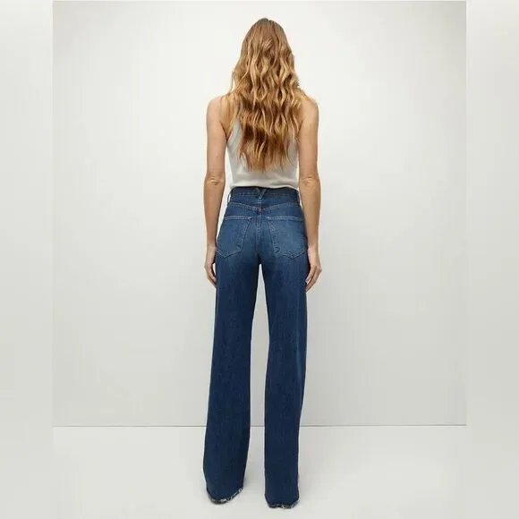 NEW Veronica Beard Taylor Wide-Leg Jean in “Stoned Bright Blue” - Picture 5 of 12